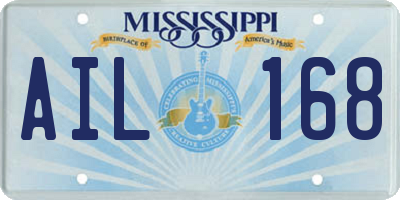 MS license plate AIL168
