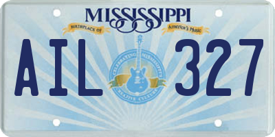 MS license plate AIL327