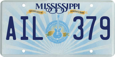 MS license plate AIL379