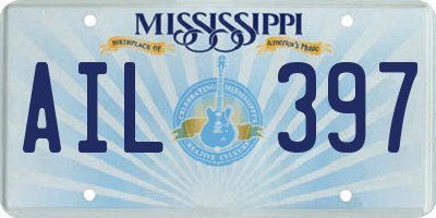 MS license plate AIL397