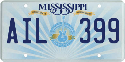 MS license plate AIL399