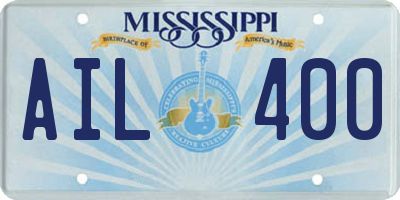 MS license plate AIL400
