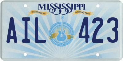 MS license plate AIL423