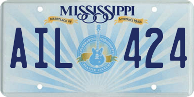 MS license plate AIL424