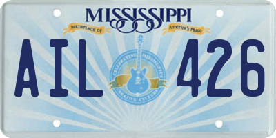 MS license plate AIL426