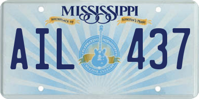 MS license plate AIL437