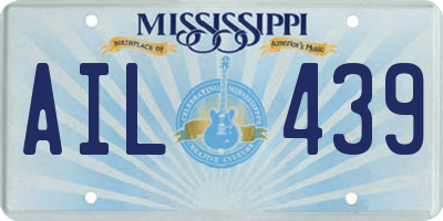 MS license plate AIL439
