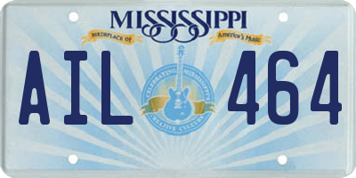 MS license plate AIL464