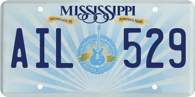 MS license plate AIL529