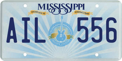 MS license plate AIL556