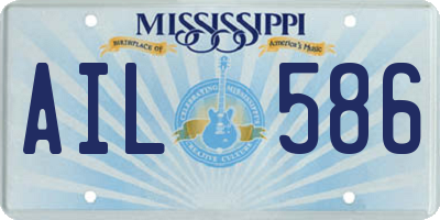 MS license plate AIL586