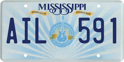 MS license plate AIL591