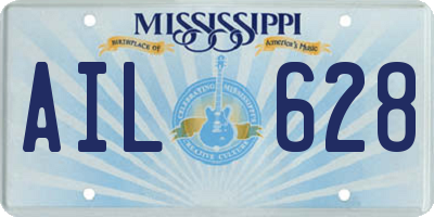 MS license plate AIL628