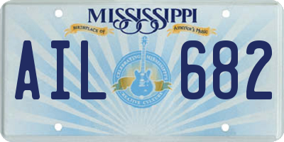 MS license plate AIL682