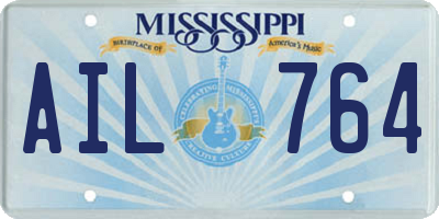 MS license plate AIL764