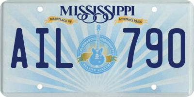MS license plate AIL790