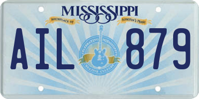 MS license plate AIL879