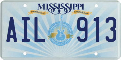 MS license plate AIL913