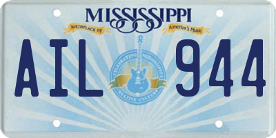 MS license plate AIL944
