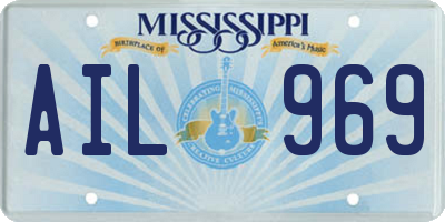 MS license plate AIL969