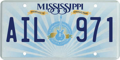 MS license plate AIL971