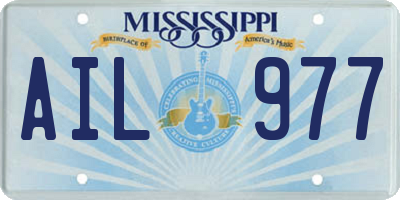 MS license plate AIL977