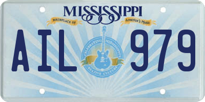 MS license plate AIL979