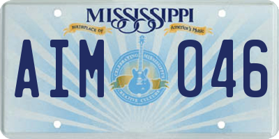 MS license plate AIM046