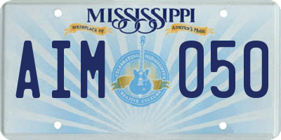 MS license plate AIM050