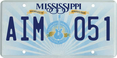 MS license plate AIM051