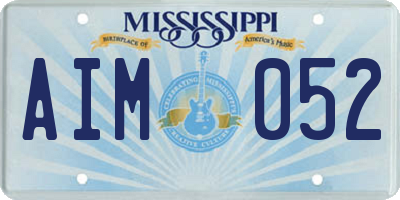 MS license plate AIM052