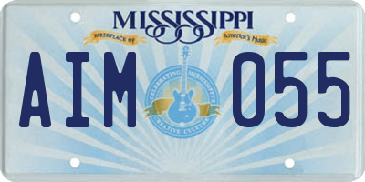 MS license plate AIM055