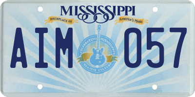 MS license plate AIM057