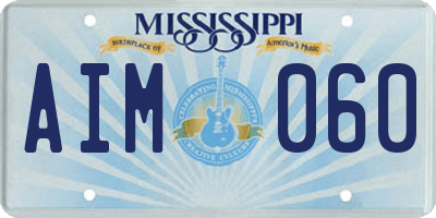 MS license plate AIM060