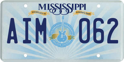 MS license plate AIM062