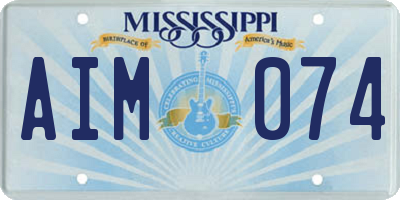 MS license plate AIM074