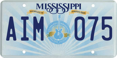 MS license plate AIM075