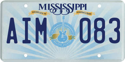 MS license plate AIM083