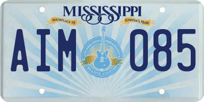 MS license plate AIM085
