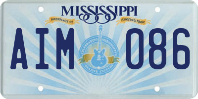 MS license plate AIM086