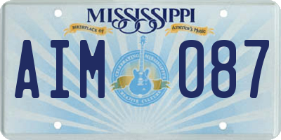 MS license plate AIM087