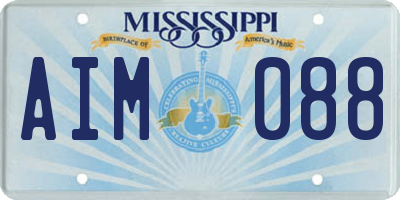 MS license plate AIM088