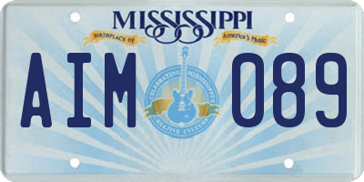 MS license plate AIM089