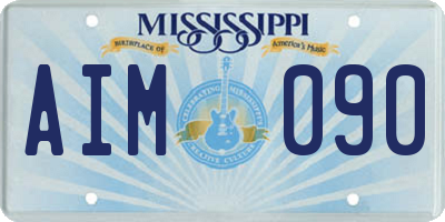 MS license plate AIM090