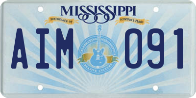 MS license plate AIM091