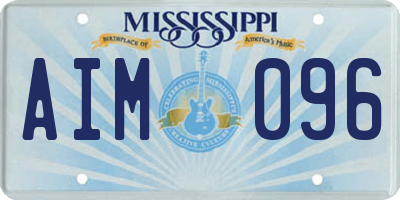 MS license plate AIM096