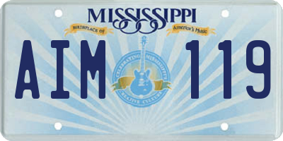 MS license plate AIM119