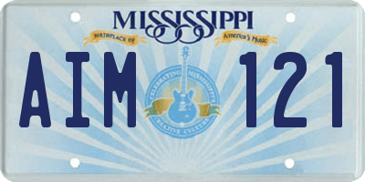 MS license plate AIM121