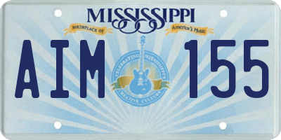 MS license plate AIM155