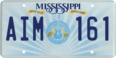 MS license plate AIM161